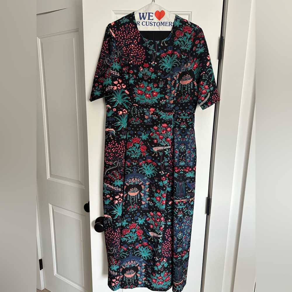 Tuckernuck Peacock and Floral Midi Dress